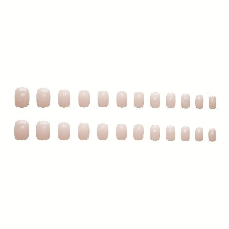24 pcs Glossy Squoval Press On Nails Long Lasting Easy Apply