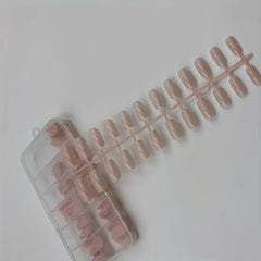 120pcs Nude Pink Acrylic Nail Tips Medium Oval Shape False Nail Tips