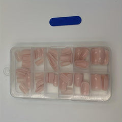 120pcs Nude Pink Acrylic Nail Tips Medium Oval Shape False Nail Tips