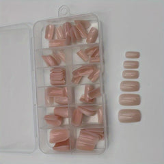 120pcs Nude Pink Acrylic Nail Tips Medium Oval Shape False Nail Tips