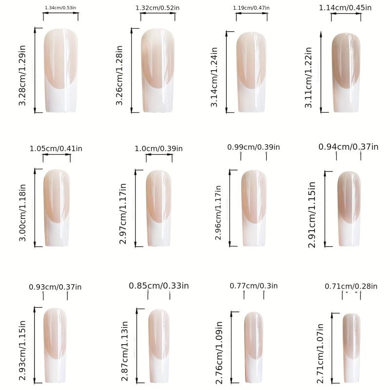 24Pcs Square Ballet Coffin False Nails & Burgundy French Press On Nails Set