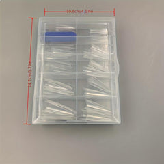 200pcs Clear Soft Gel Nail Tips Long Stiletto False Nails