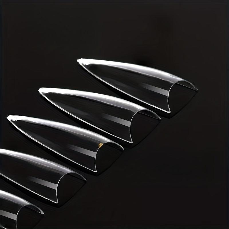 200pcs Clear Soft Gel Nail Tips Long Stiletto False Nails