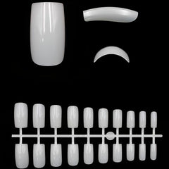 ABS Gel Nail Tips Milky Yellow False Nail Tips Medium Square 72pcs