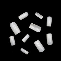 ABS Gel Nail Tips Milky Yellow False Nail Tips Medium Square 72pcs