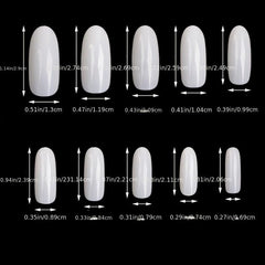 Clear Acrylic Press On Nail Tips Short & Medium Length Full Coverage