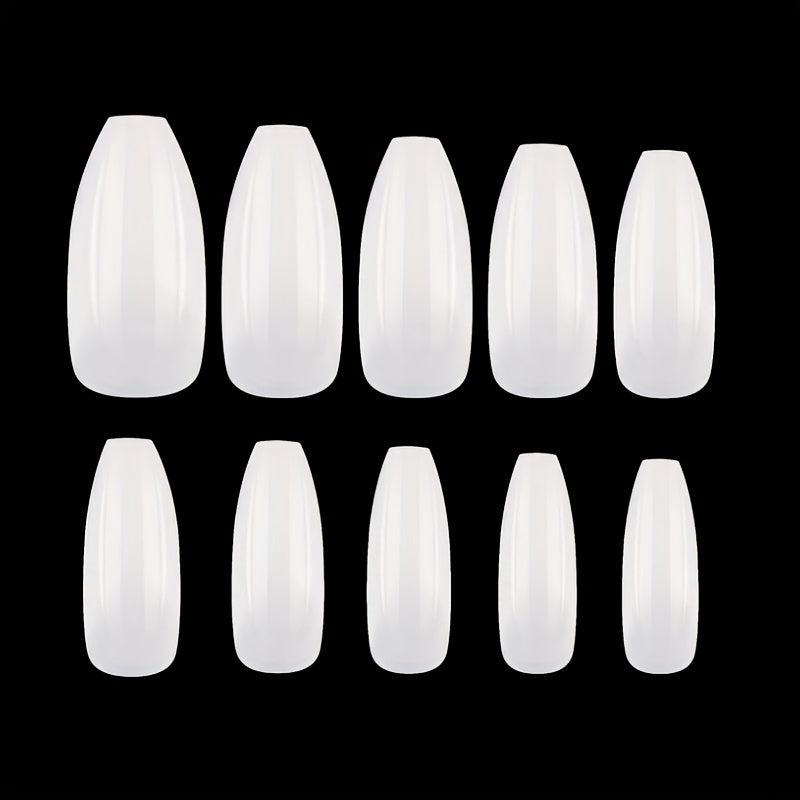 Clear Acrylic Press On Nail Tips Short & Medium Length Full Coverage