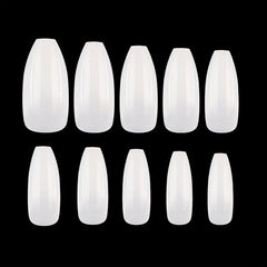 Clear Acrylic Press On Nail Tips Short & Medium Length Full Coverage