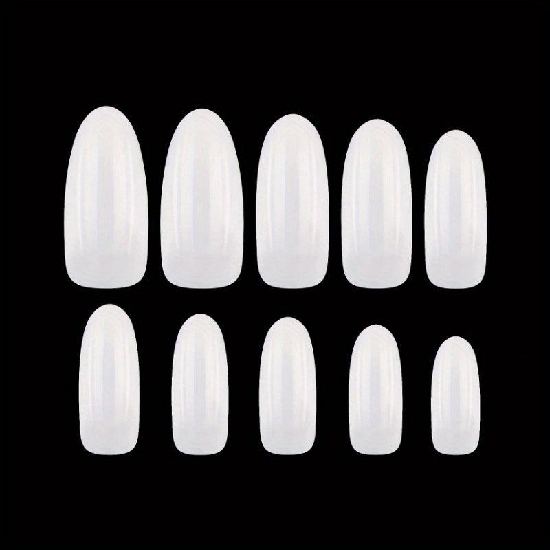 Clear Acrylic Press On Nail Tips Short & Medium Length Full Coverage