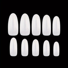 Clear Acrylic Press On Nail Tips Short & Medium Length Full Coverage