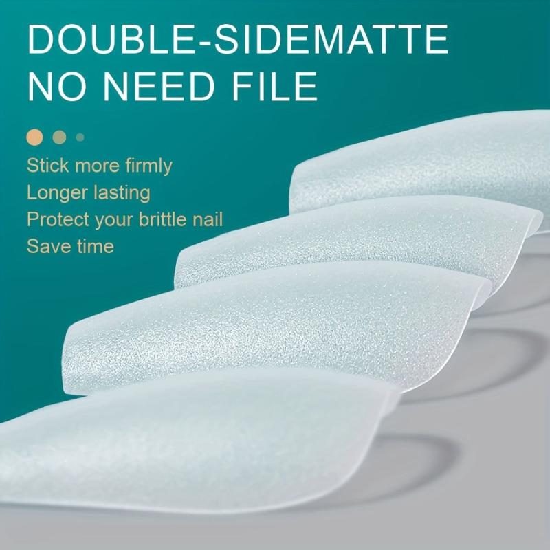 240pcs Matte Gel Nail Tips Medium Oval False Nail Tips