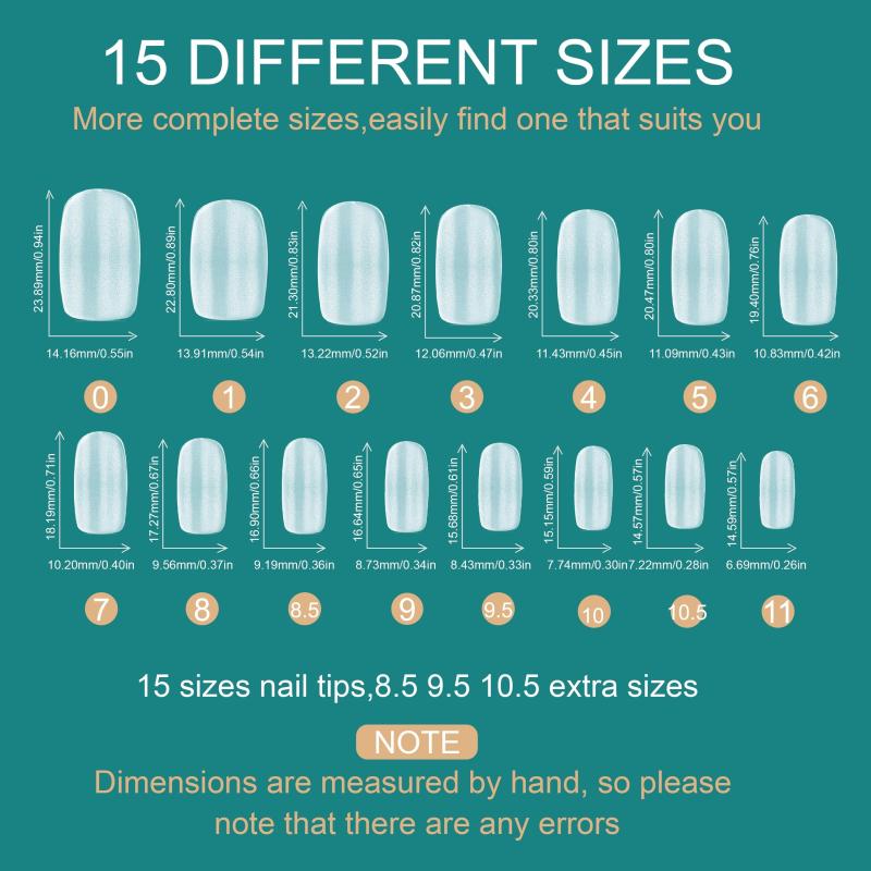 240pcs Matte Gel Nail Tips Medium Oval False Nail Tips