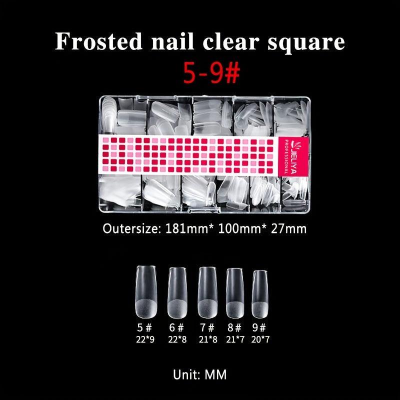 Matte Clear Soft Gel Nail Tips Pre-shaped False Nail Tips for Nail Extension