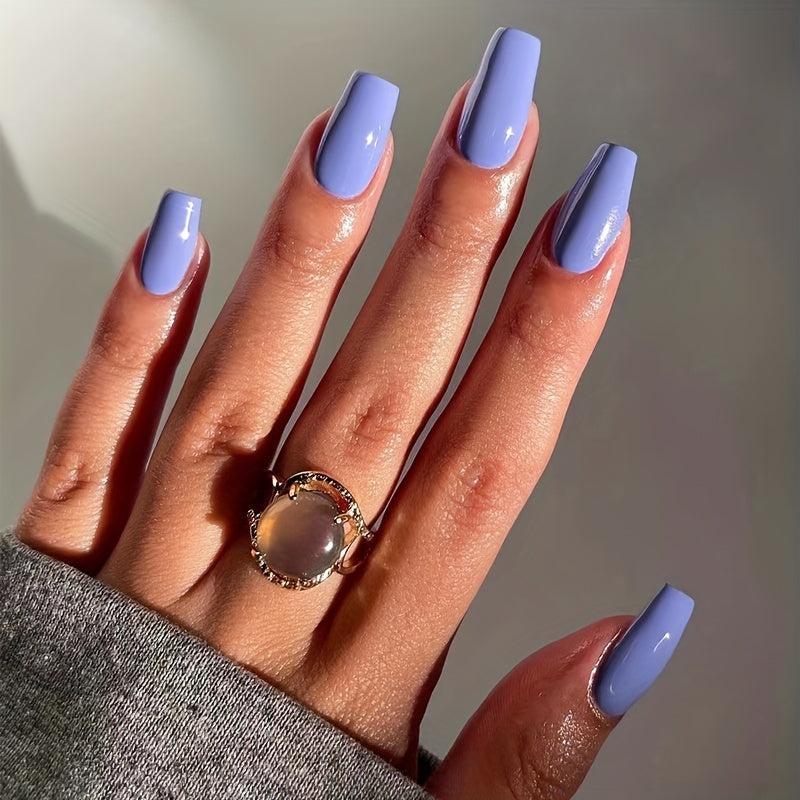 24pcs Stylish Solid Ballet Press On Nails for Women