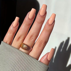 24pcs Stylish Solid Ballet Press On Nails for Women