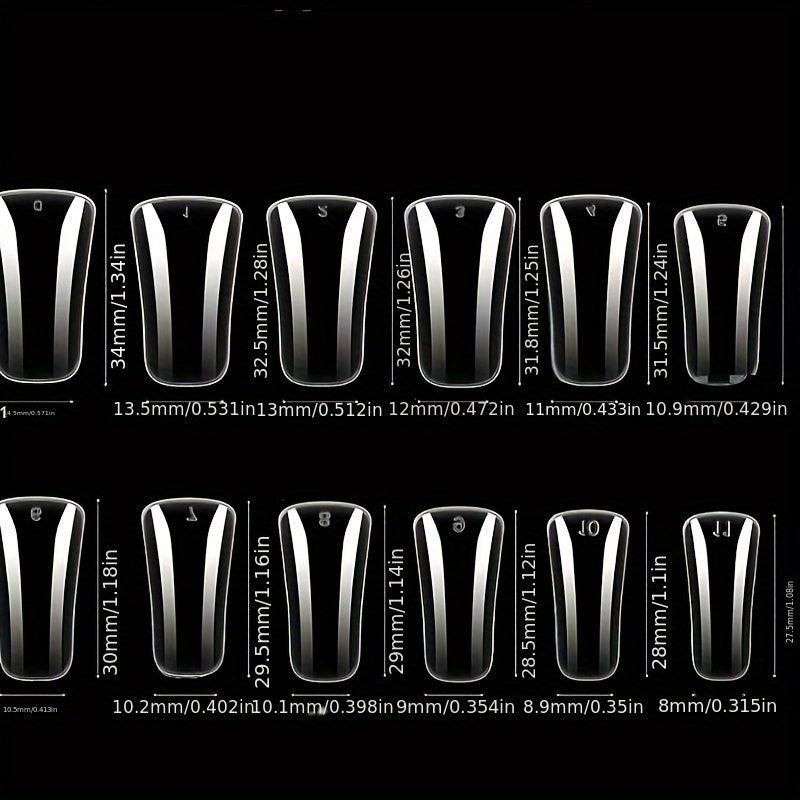 120pcs Duck Nail Tips for Acrylic Clear Nails Y2K with Box