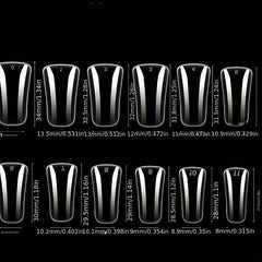 120pcs Duck Nail Tips for Acrylic Clear Nails Y2K with Box