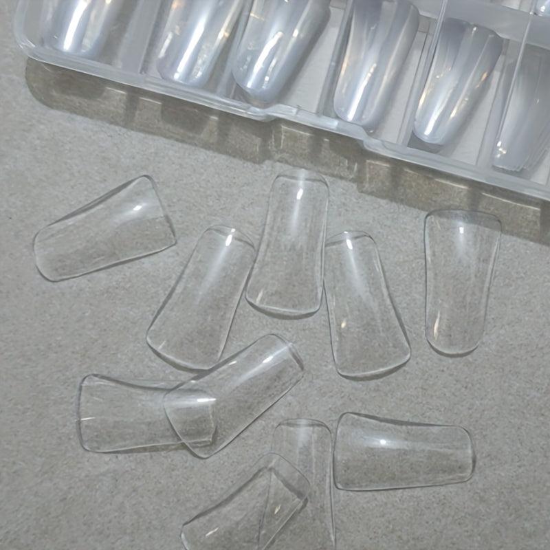 120pcs Duck Nail Tips for Acrylic Clear Nails Y2K with Box