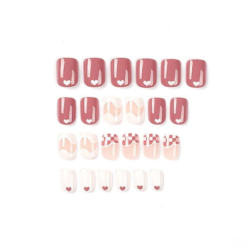 Pink Glossy Acrylic Coffin Nails Stylish