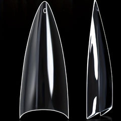 120pcs Long Stiletto Clear Acrylic Nail Tips for Nail Extension Manicure