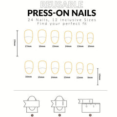 Leopard Rhinestone Almond Press On Nails 24pcs