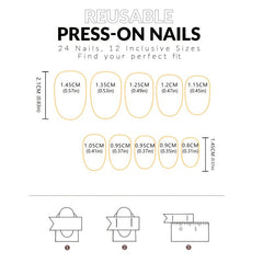 Short Oval Press On Nails French Snowflake Bow Tie Flower False Nails Set Pink