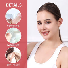 24pcs Transparent Silicone Ear Stickers for Cosmetic Adhesion