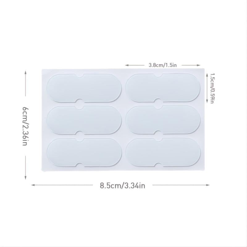 24pcs Transparent Silicone Ear Stickers for Cosmetic Adhesion
