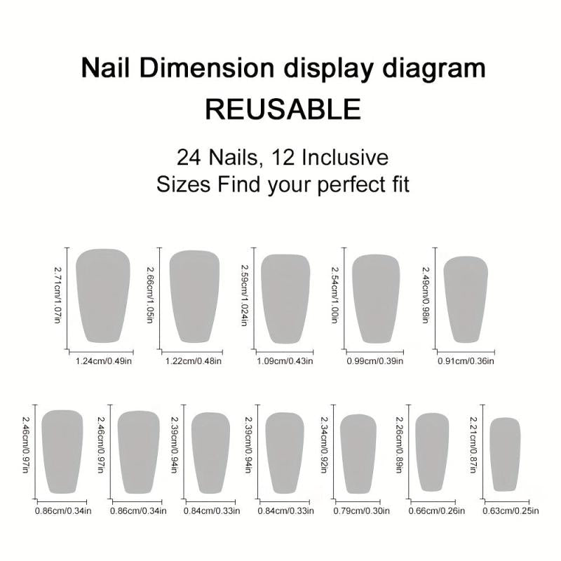 24pcs Shimmering Leopard Print Acrylic Nails for Women and Girls