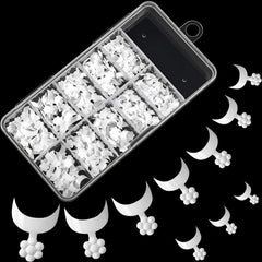 100Pcs French Short Style Acrylic Nails False Fingernails