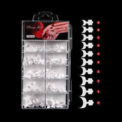 100Pcs French Short Style Acrylic Nails False Fingernails