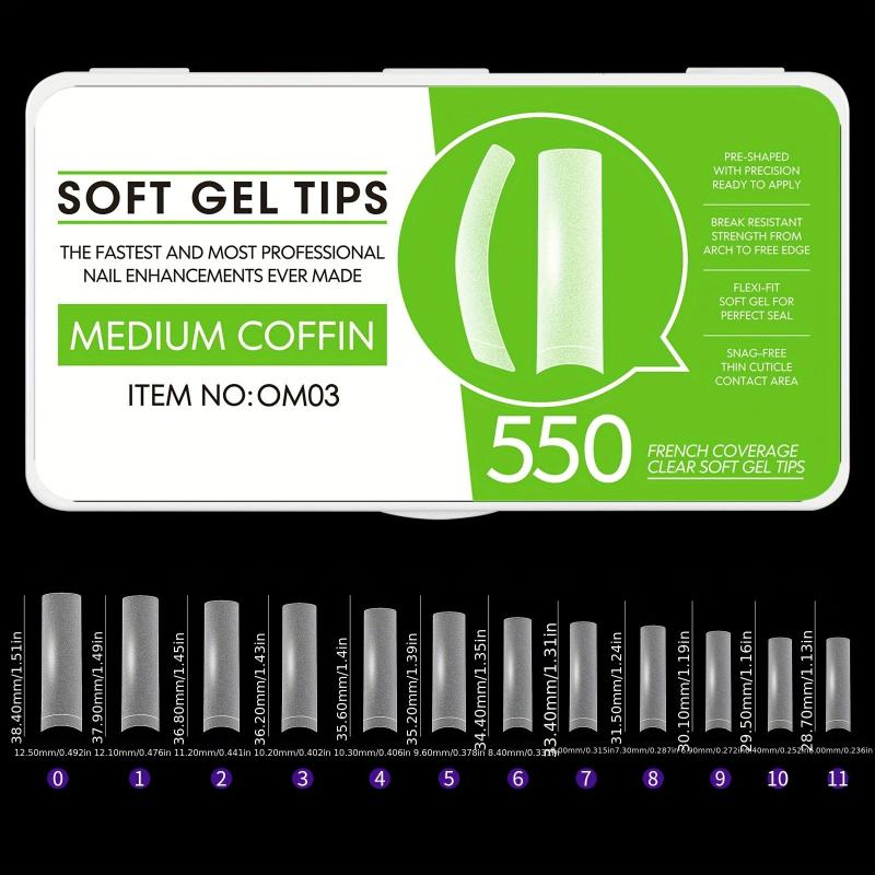 Matte Clear Acrylic Nail Tips for Nail Extension
