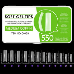 Matte Clear Acrylic Nail Tips for Nail Extension