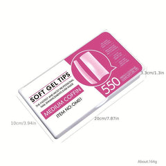 Matte Clear Acrylic Nail Tips for Nail Extension