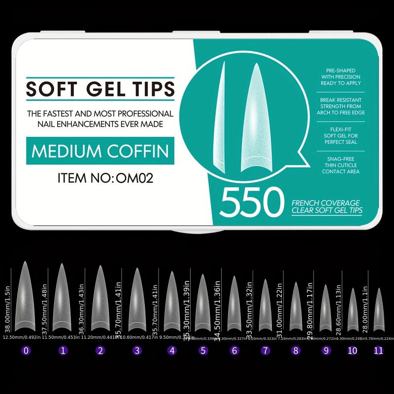 Matte Clear Acrylic Nail Tips for Nail Extension