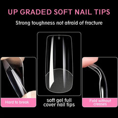 Matte Clear Acrylic Nail Tips for Nail Extension