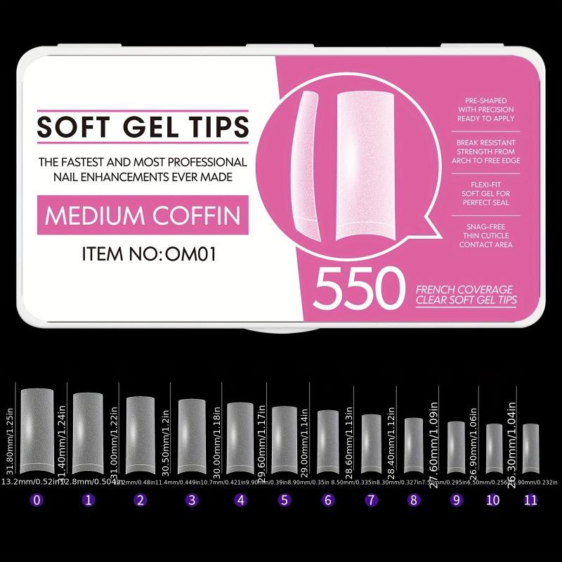 Matte Clear Acrylic Nail Tips for Nail Extension