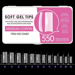 Matte Clear Acrylic Nail Tips for Nail Extension