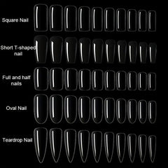 Soft Gel Nail Tips Clear Acrylic Nail Tips Pre-shaped False Nail Tips