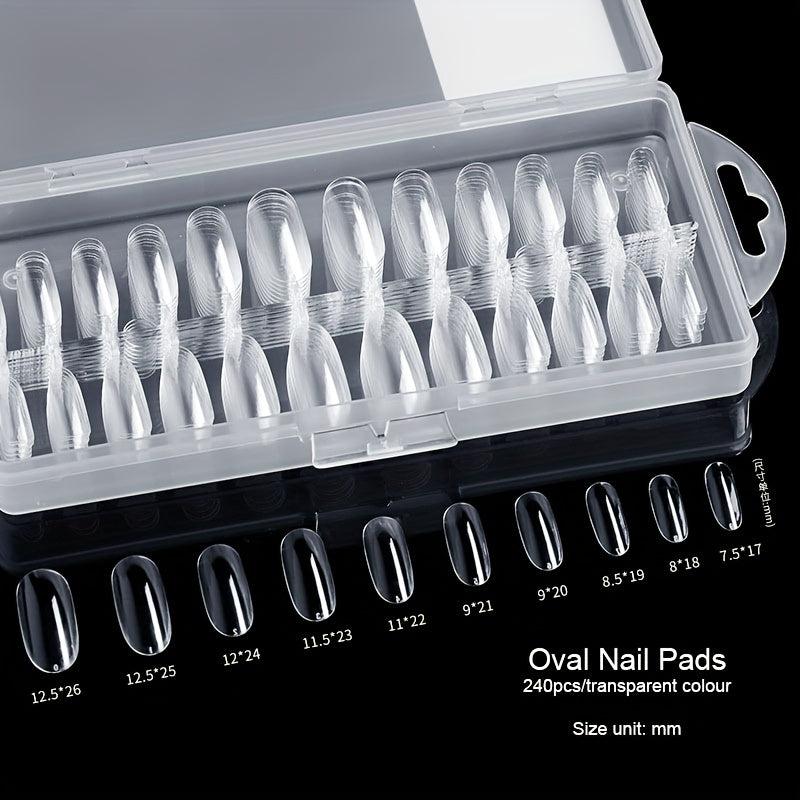 Soft Gel Nail Tips Clear Acrylic Nail Tips Pre-shaped False Nail Tips