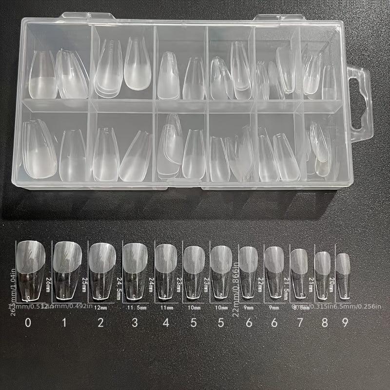 120pcs Half Matte Clear Soft Gel Nail Tips