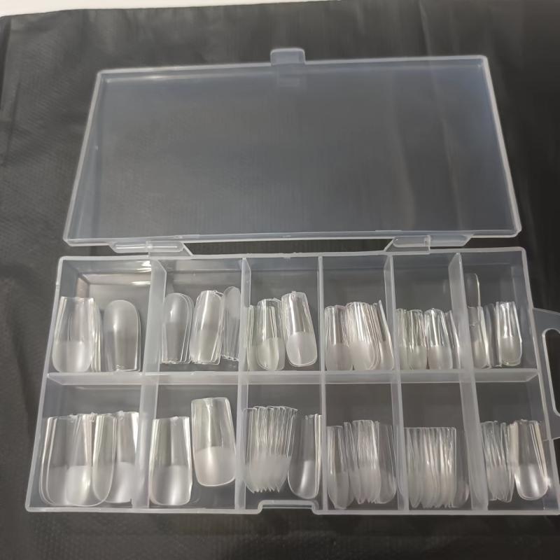 120pcs Half Matte Clear Soft Gel Nail Tips
