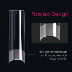 120 Pcs Clear Square False Nails Tips Half Cover Acrylic Artificial Tip Manicure