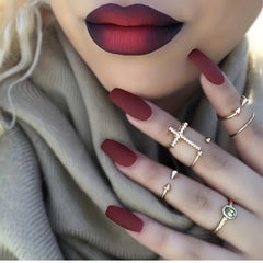 ABS Gel Nail Tips Milky Yellow Acrylic Nail Tips Half Cover Coffin Shape