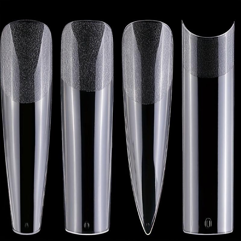 240pcs Soft Gel Nail Tips Matte Clear Acrylic Nail Tips False Nail Tips