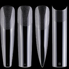 240pcs Soft Gel Nail Tips Matte Clear Acrylic Nail Tips False Nail Tips