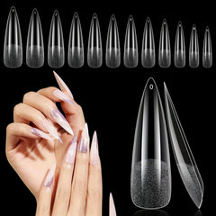 240pcs Soft Gel Nail Tips Matte Clear Acrylic Nail Tips False Nail Tips