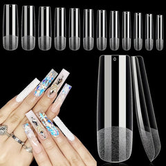 240pcs Soft Gel Nail Tips Matte Clear Acrylic Nail Tips False Nail Tips