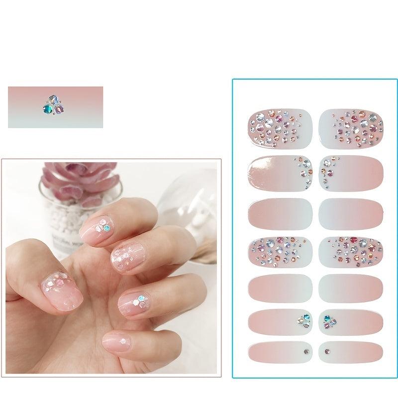 Pink Coffin Press On Nails with Flower Design