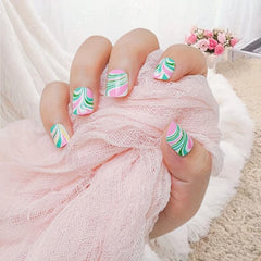 Press On Nails L 06 Summer Fresh Beijing Flower Set